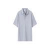Mens Loose Fit Casual Short Sleeve Turn Down Collar Polo Shirt