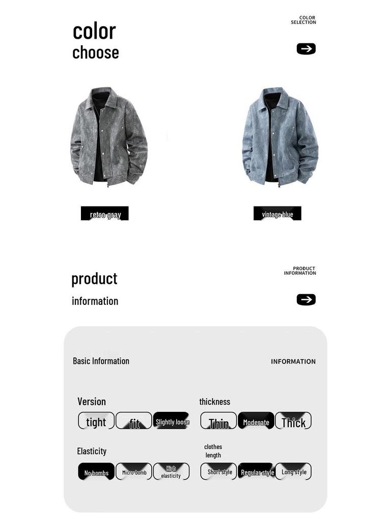 Mao Ren Herren Retro Freizeit Reversjacke