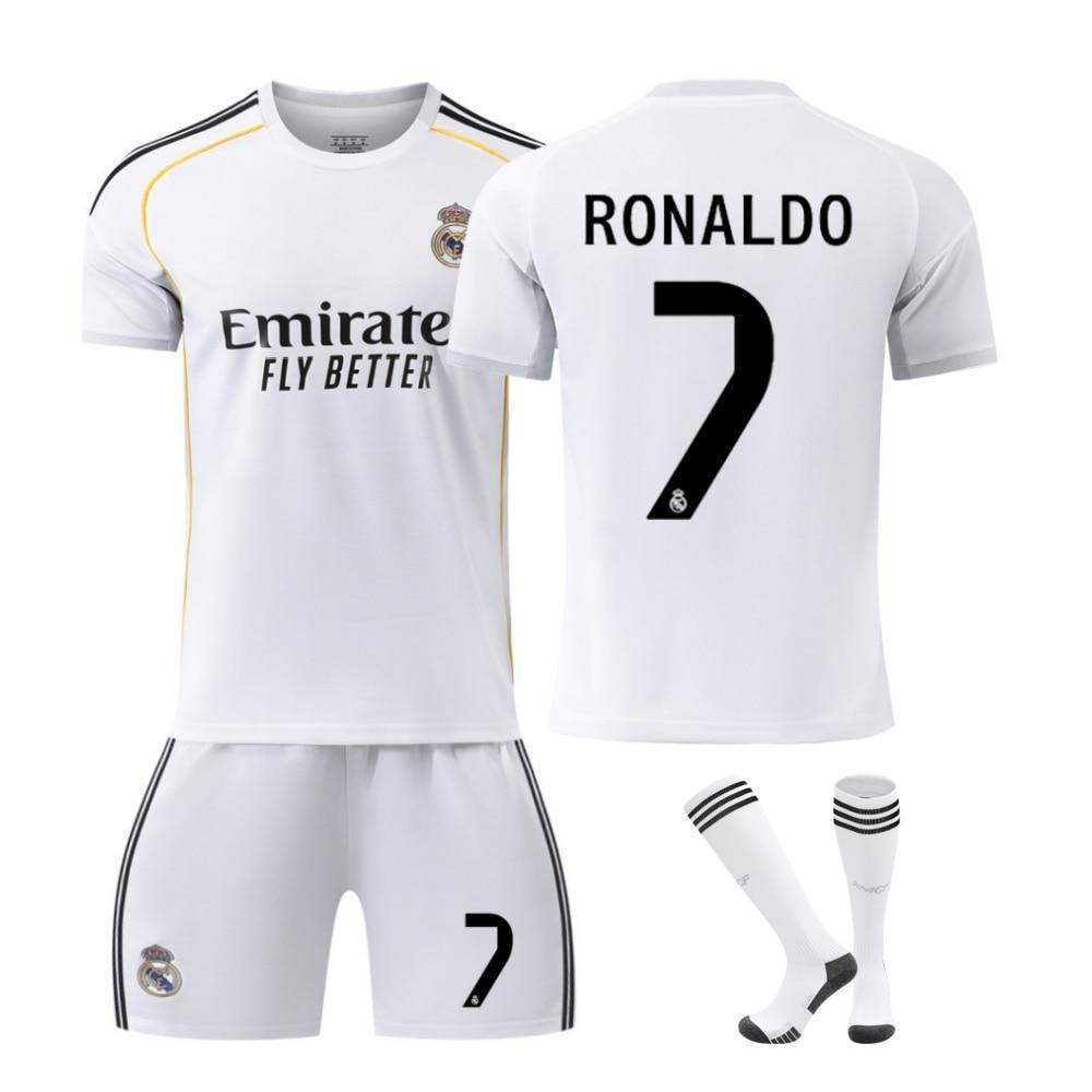 Cristiano Ronaldo 7 Real Madrid 25-26 Home Jersey Set White Fan Edition Adult Youth