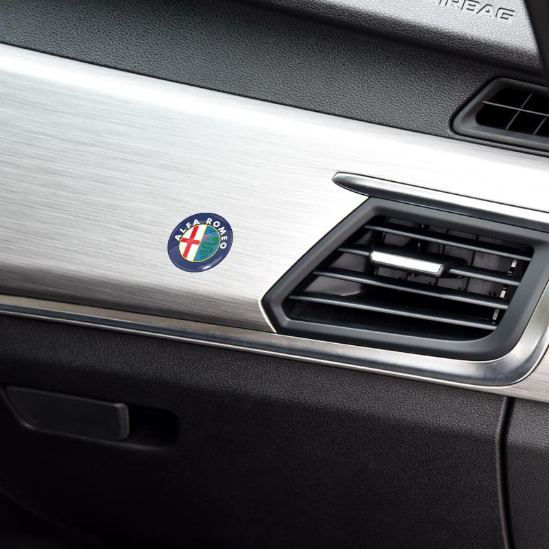 2/4/6 Pezzi Adesivo Emblema Tappo Serratura Portiera Auto Adesivo Protettivo per Alfa Romeo Giulia Stelvio Giulietta Spider GT 4C 8C Mito Brera Modifica