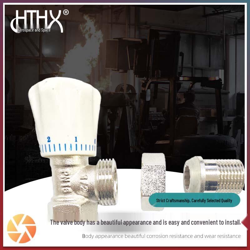 HTHX Brass Angle Manual Radiator Thermostatic Valve