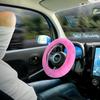 7PCS Set Car Interior Aesthetic Accessories, Fluffy 15 Inch Steering Wheel Cover, Armrest Pad, Seat Belt Cover,Gear Shift Cover, Fit Girly Car