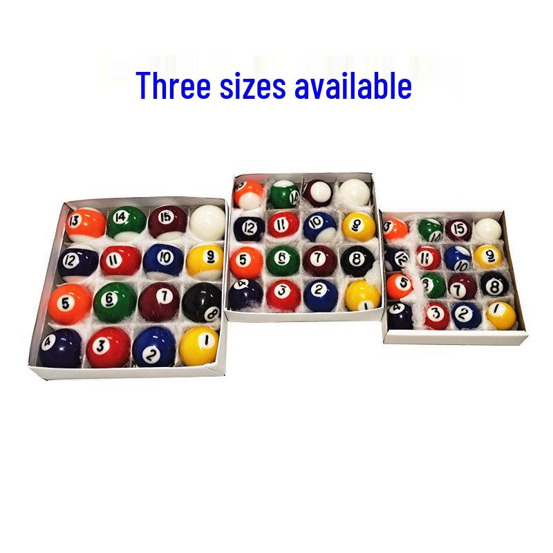 Children's Mini Billiard Ball Set - Free Shipping, Three Sizes, Multi-Colored & Black Balls, Perfect for Home Tables