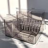 1Pcs Multi Compartment Nail Drill Bit Organizer Case For Nail Salon Desktop Manicure Accessory Plastic Nail Art Tool Storage Box