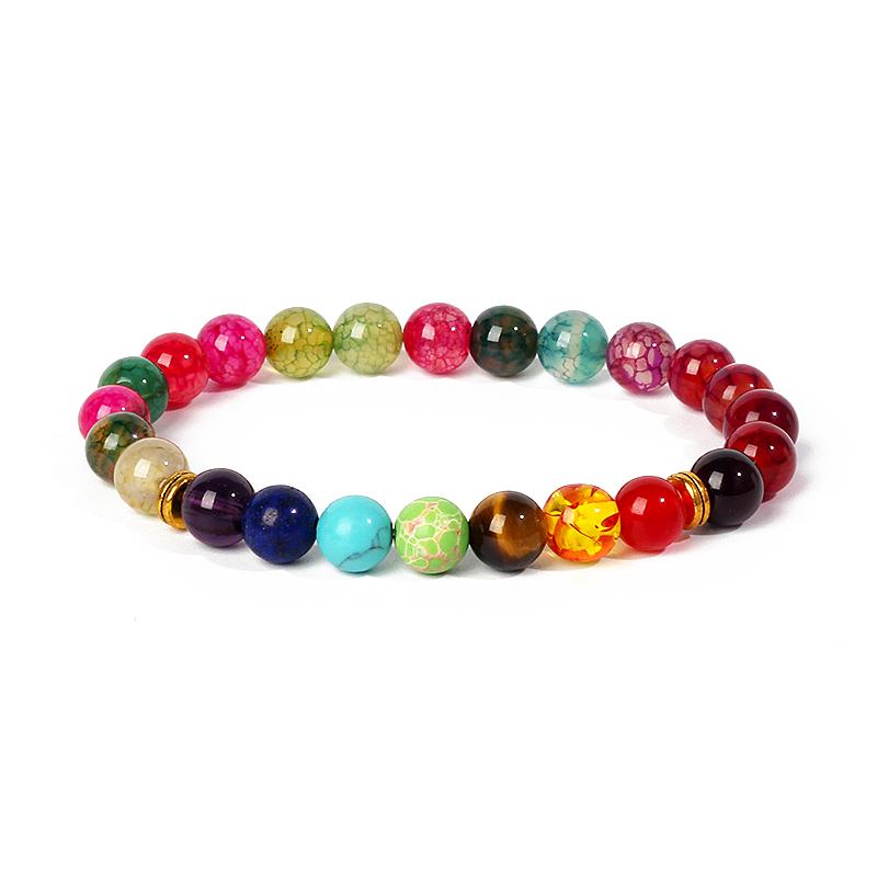 7 Chakra Diffuser Bracelets Men Women Natural Lava Stone Crystal Healing Anxiety Jewelry Mandala Yoga Meditation Bracelet Gift