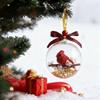 Clear Ornament Balls Hummingbird 3.54Inch Clear Ball Bird Ornaments For Tree Fall Home Party Family Birthday Holiday Wedding
