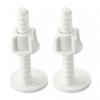 Plastic Toilet Lid Replacement Screw Kit with Fixing Accessories 2PCS White