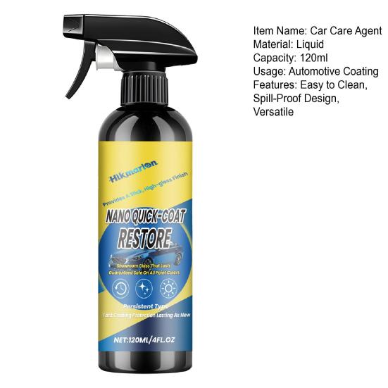 Nano Ceramic Coating 120ml Paint with Hydrophobic Spray for Cars Shine Restorer Protection