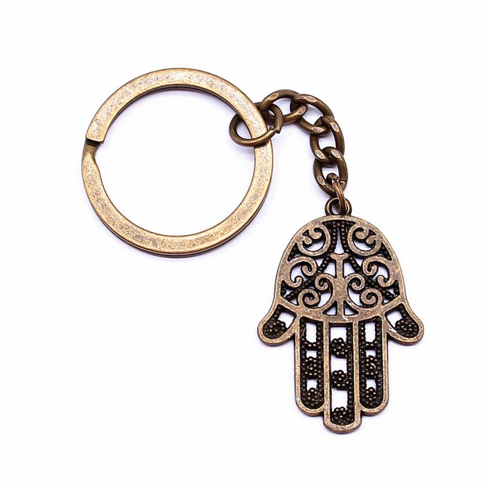 28mm Key Ring Hamsa Hand Eye Of Horus Wedding Jewelry Findings QY025