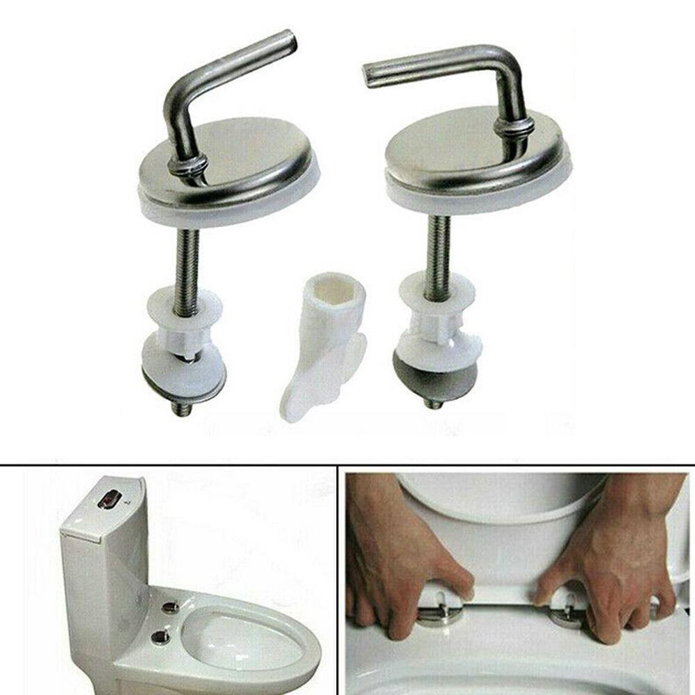 Toilet Cover 2pcs Toilet Seat Fix Fitting Back To Wall Stainless Steel