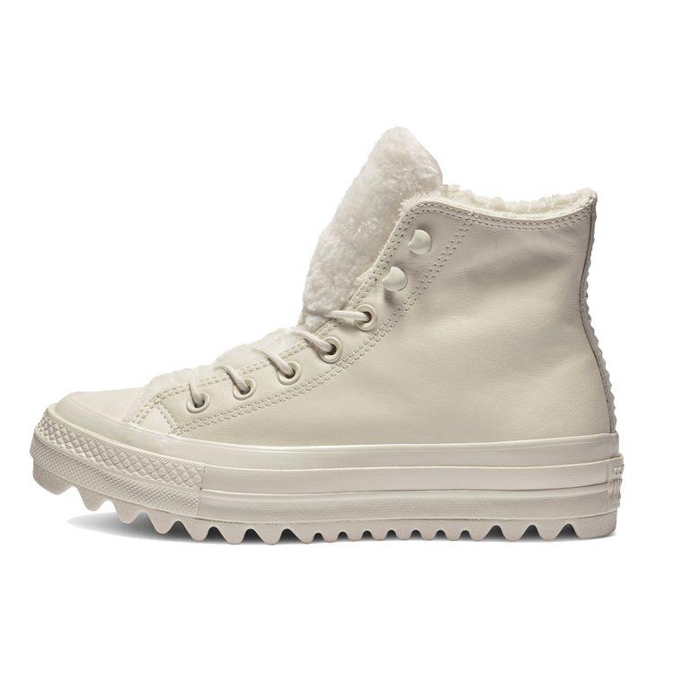 Converse Chuck Taylor All Star Street Warmer Ripple High Top Thick Sole Pure White Women's 562423C