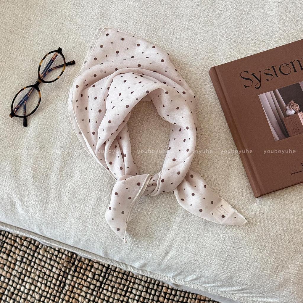 Koreansk Brun Iris Silkeshalsduk: Sommar 2025 Damens Högklassiga Accessoar