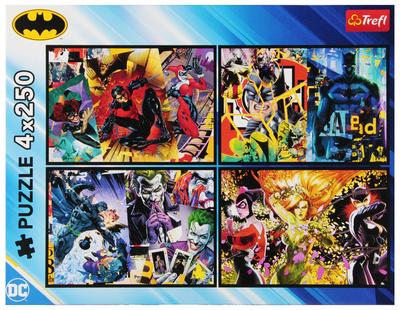 PUZZLE 4X250 BATMAN W AKCJI 13310