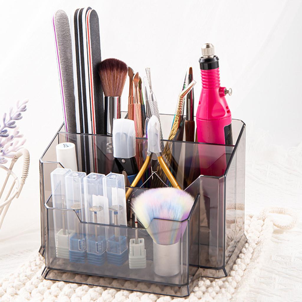 Nail Drill Bits Holder Clear Drill Bit Display Organizers Nail Drill Machine Bits Storage Box Acrylic Drill Bit Holder