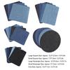 25PCS Blue Cloth Patches Denim Sewing Patches Decoration Set Repair Patches  Home Use