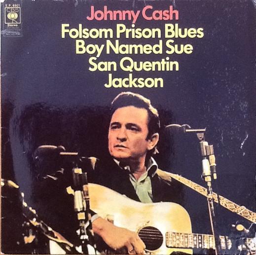 

7inch Record JOHNNY CASH - Folsom Prison Blues EP6601 CBS 1969 UK Rock Used