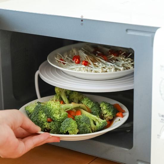 Microwave Tray Multi-layer Stacked Anti-deformed Easy To Clean Cooking PP Foldable Design Steam Holder Home Supplies