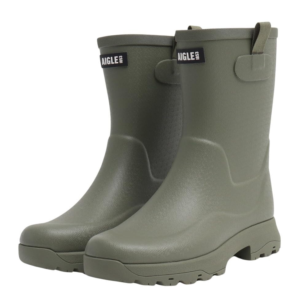 Aigle Official Waterproof and Ari Rubber Rain Moss Size Cm Women's Water-Repellent Boots, Green, 23.0