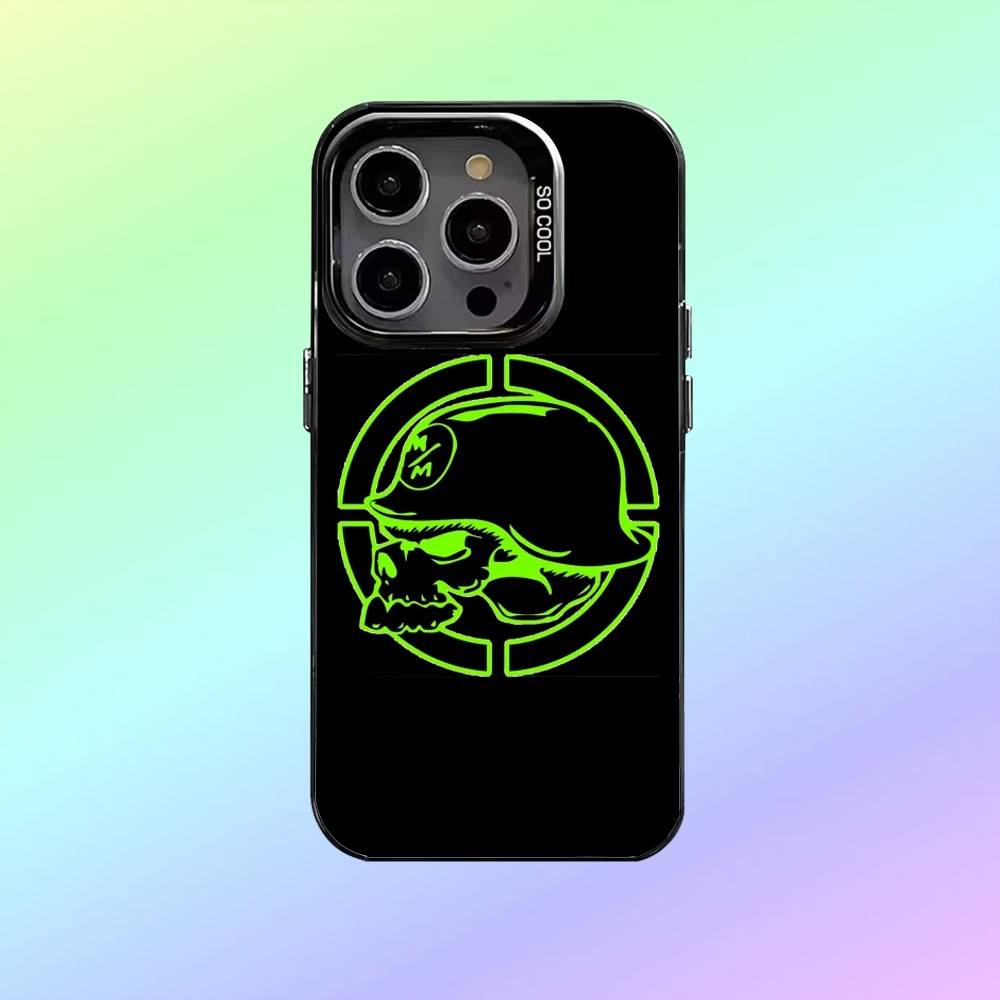 M-Motocross Metal Mulisha Phone Case For iPhone17,16,15,14,13,12,11 Plus,Pro Max Colored silver phone case