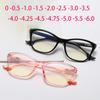 -1.0 -1.5 -2.0 -2.5 To -6.0 Transparent Finished Myopia Glasses Men Women Black Eyeglasses Prescription Shortsighted Eyewear
