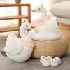 1 Set Kawaii Chick Family Plush Toys Chicken Mother Chick Baby Plush Dolls Simulation Hen With Nest Stuffed Animals Kids Gifts