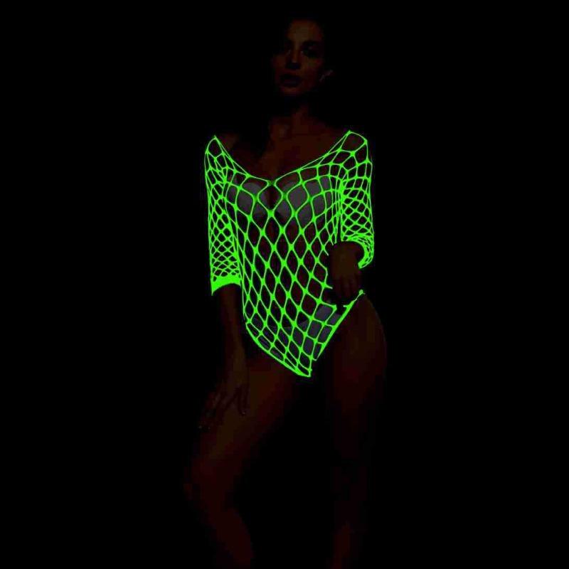 Sex underwear luminous mesh fluorescent nightdress suspender slim sexy luminous suspender underwear hollow