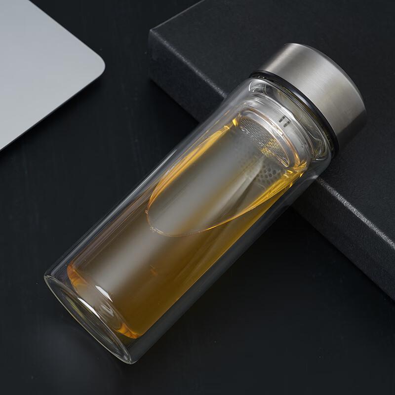 Jiyou Double Wall Glass Tea Bottle