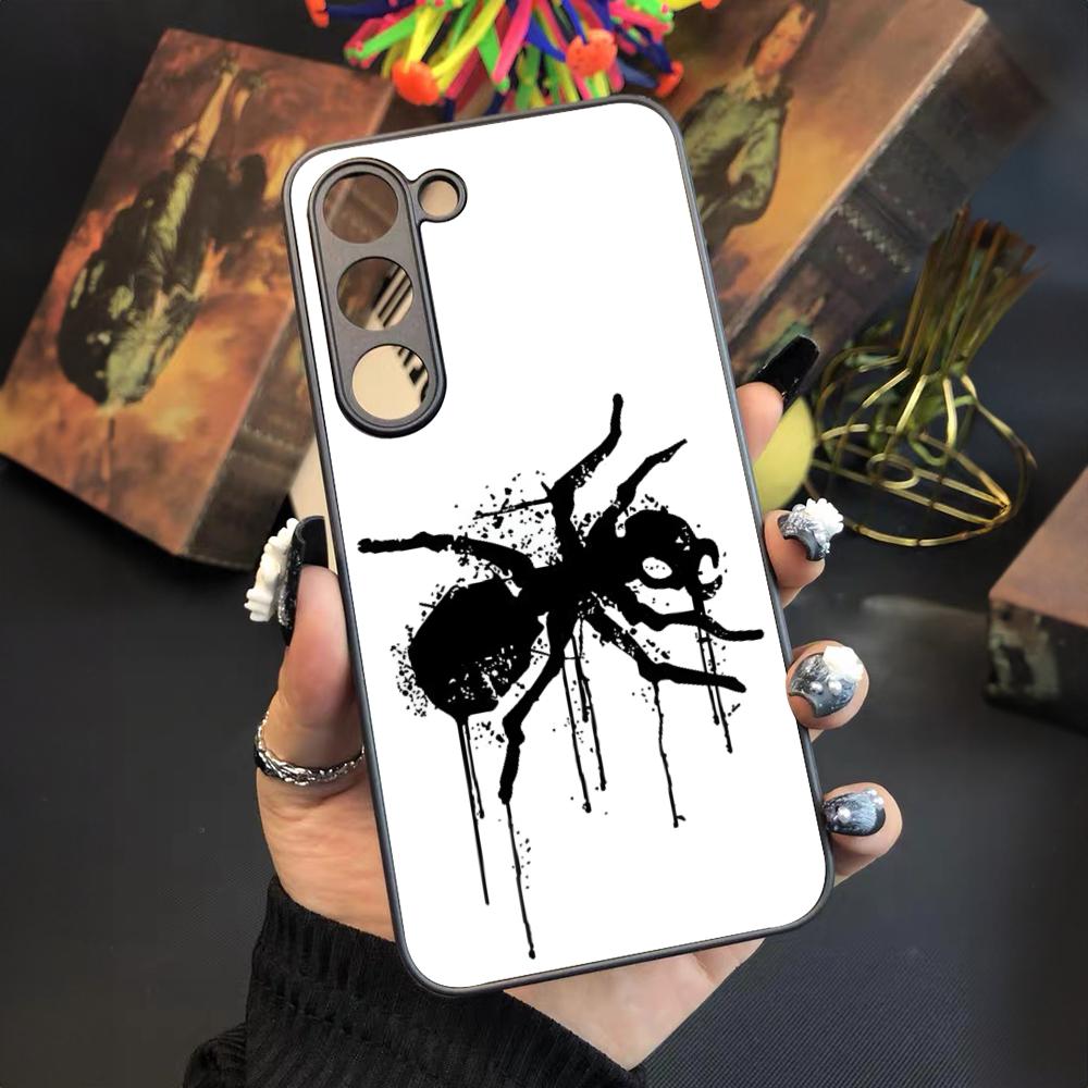 The Prodigy Artist Logo Phone Case For Samsung Galaxy S25 S24 S23 S22 S20 S21 Note20 Ultra Plus Fe Colored Silver Cover