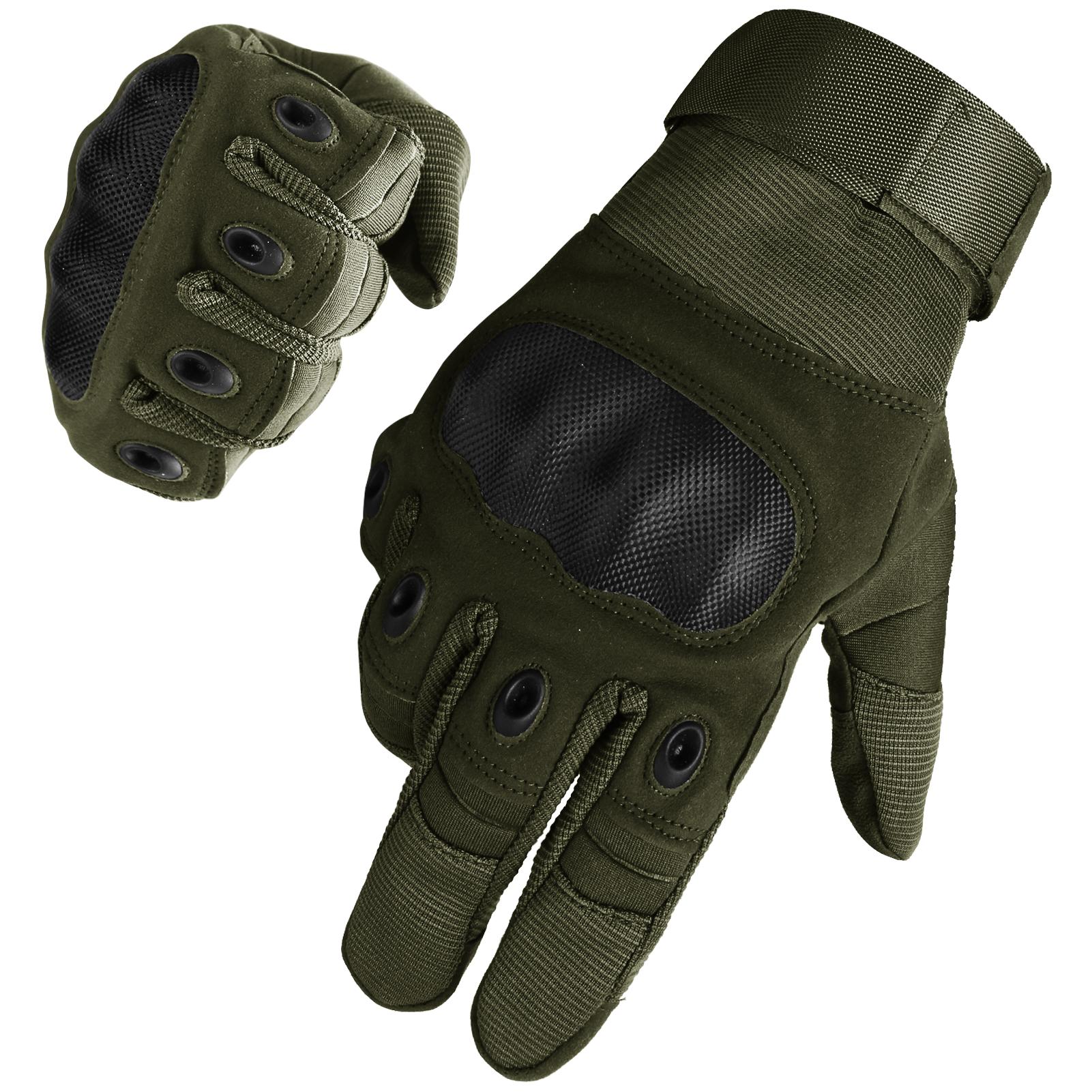 

Перчатки для езды на велосипеде с закрытыми пальцами, перчатки с жесткими костяшками пальцев для сенсорных экранов, для мотоциклов, походов, скалолазания, лесозаготовительного оборудования, тактические перчатки зелёный