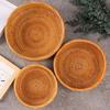 Deep Round Hand-Woven Rattan Fruit Basket