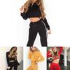 Sets Damen Jogginganzug Oberteile Unterteile Mode Langarm Lockerer Pullover Sportbekleidung