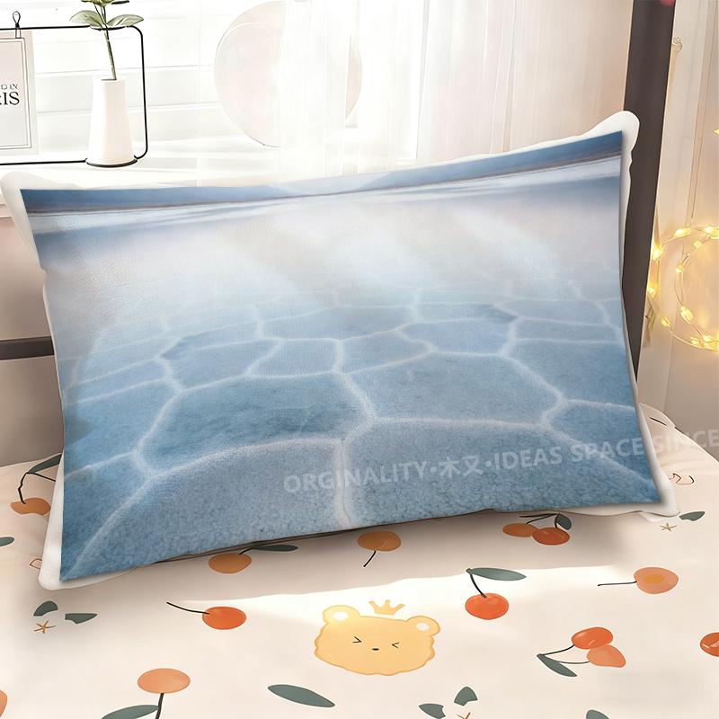 Abstract Blue Geometric Pillowcase Suitable For Sofa Bedroom Car Pillow Cover Cushion Rectangular Back Cushion