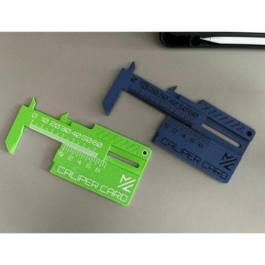 Vernier Caliper Card Keychain 3D Printing Measuring Tool Ruler