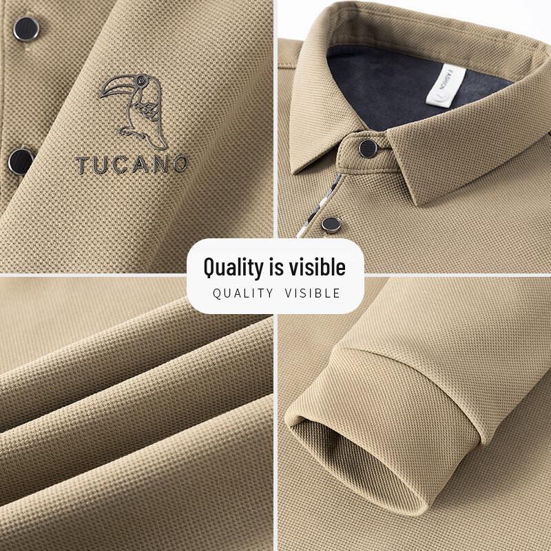 TUCANO Men's Wrinkle-Free Long-Sleeve Polo T-Shirt