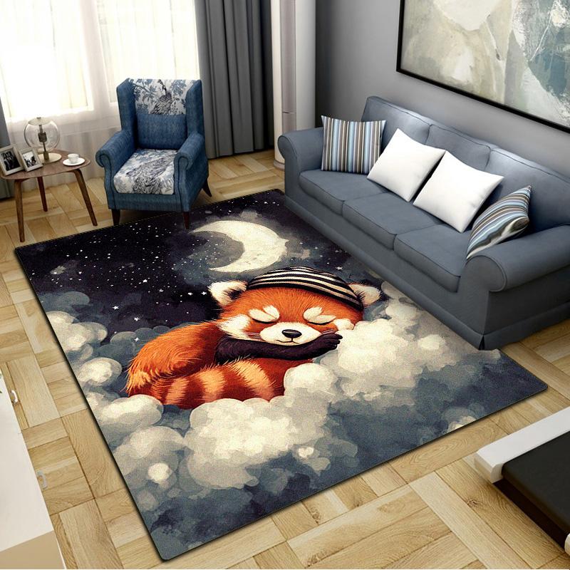 Good Night Dogs Carpet Rug for Living Room Bedroom Home Sofa Decoration,Kids play Non-slip Floor Mat