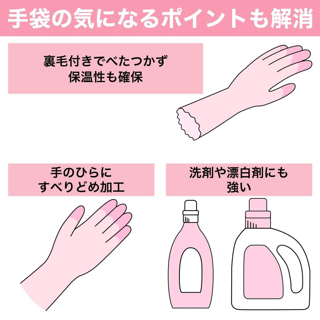 Family Household Vinyl Medium Reinforced M Pink x 4 Gardening [Bulk Purchase] Gloves, Gloves, Thick, Fingertips, Size, Pieces, Kitchen, Dishwashing,