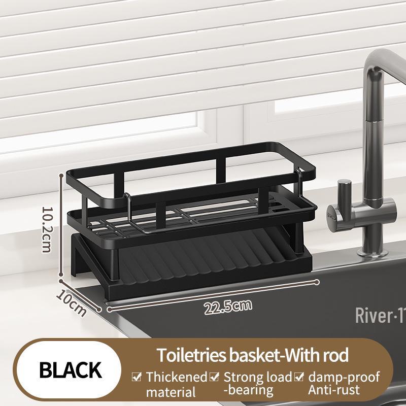 No-Drill Sponge & Brush Holder Rack for Kitchen Sink