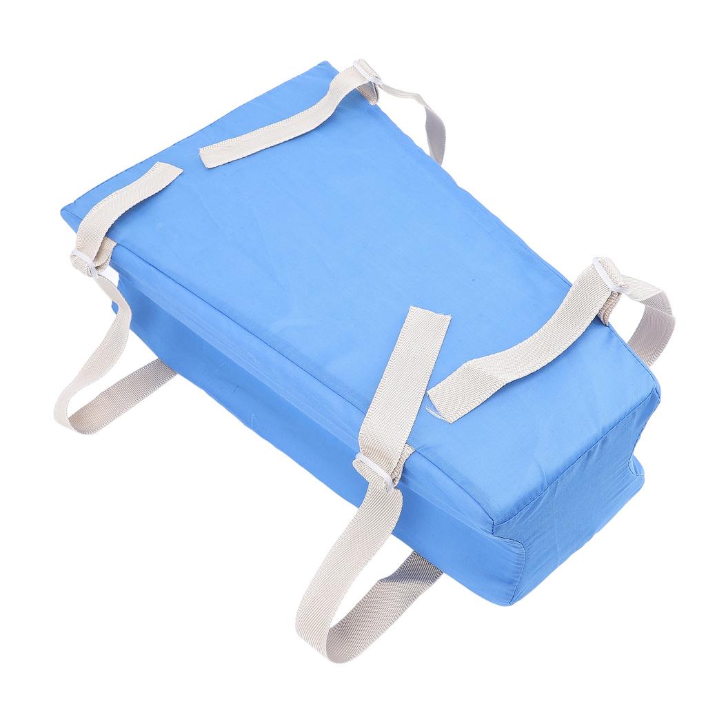 Trapezoidal Position Pad with Straps Blue Grooved Multifunctional Comfortable Portable Joint Lower Limb Leg Support Position Pad for Home