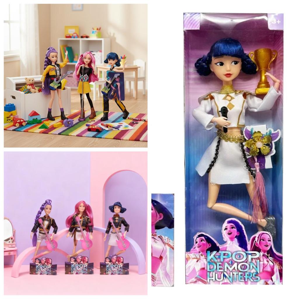 Kpop Demon Hunters Action Figure - Beautiful Princess Rumi Mira Zoey - DIY Plastic Toy for Girls - Kids Birthday Gift