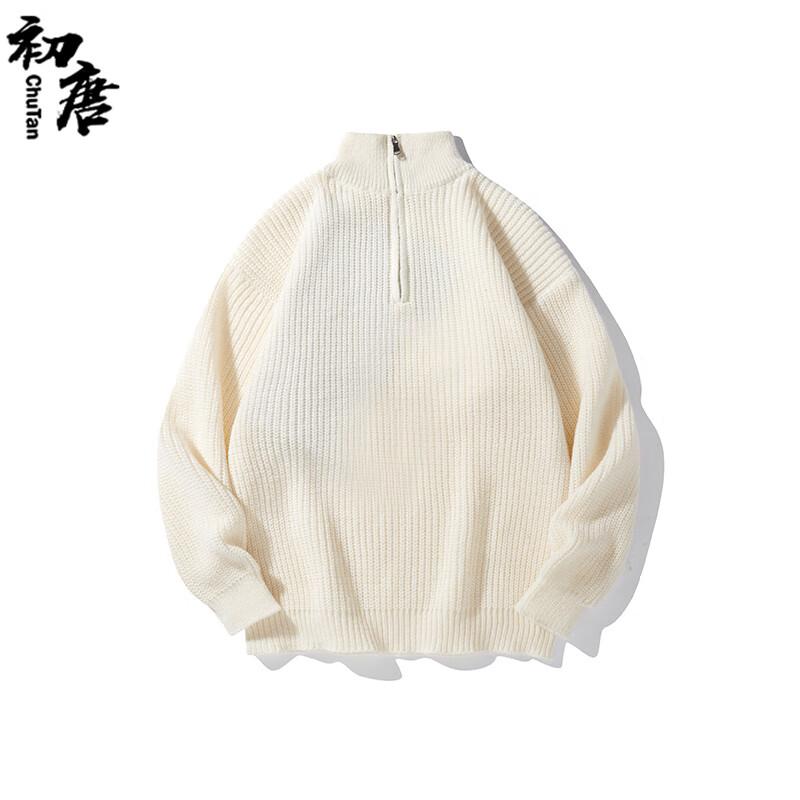 Men's Thickened Half-Zip Pullover Knit Sweater