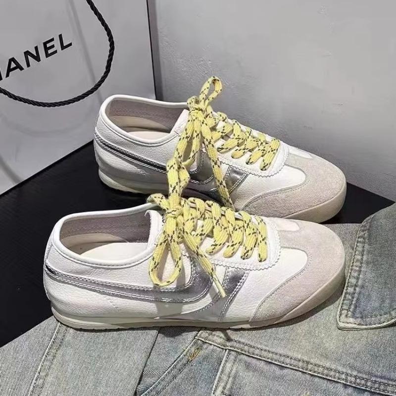 Fashion Hot Selling Women's Sneakers 2025 New Fashion  Genuine Leather Ladies Moral Training Shoes Casual Spring Flat Shoes Women