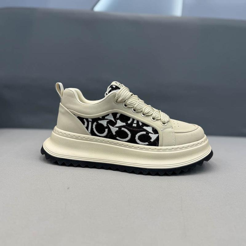 Fashion Mens Shoes 2025 Spring New Light Comfortable Breathable Casual Shoes Fashionable Versatile Thick-Soled Heightening Sneakers Men