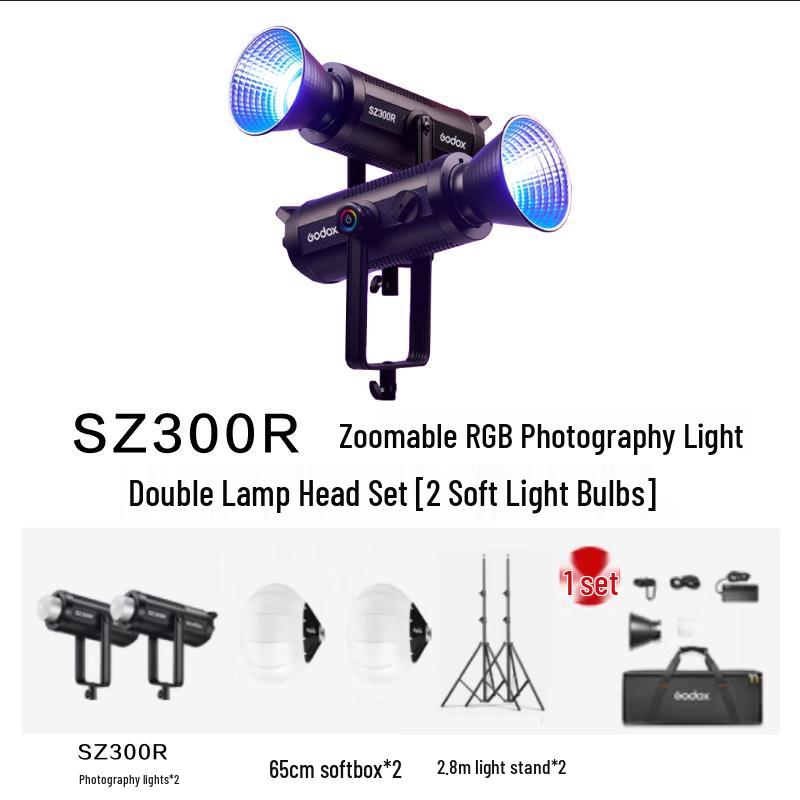 

Godox SZ300R Dual RGB LED Video Light Kit with Softlight Spheres
