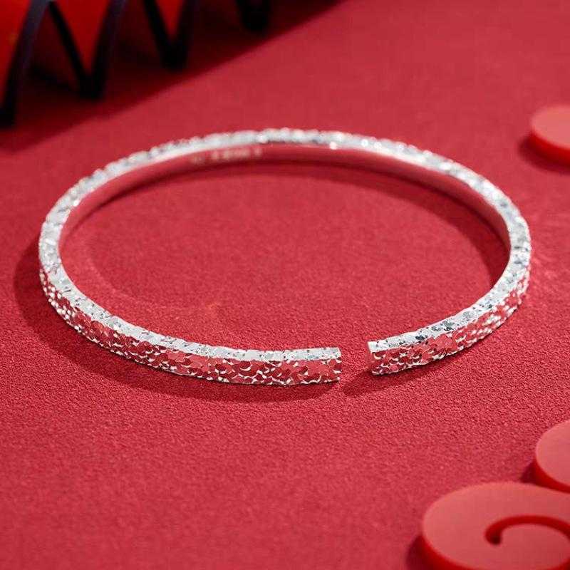 Crushed Ice Bracelet: Women's Three-Sided Sparkling Luxury Gift for Girlfriend on Valentine's Day