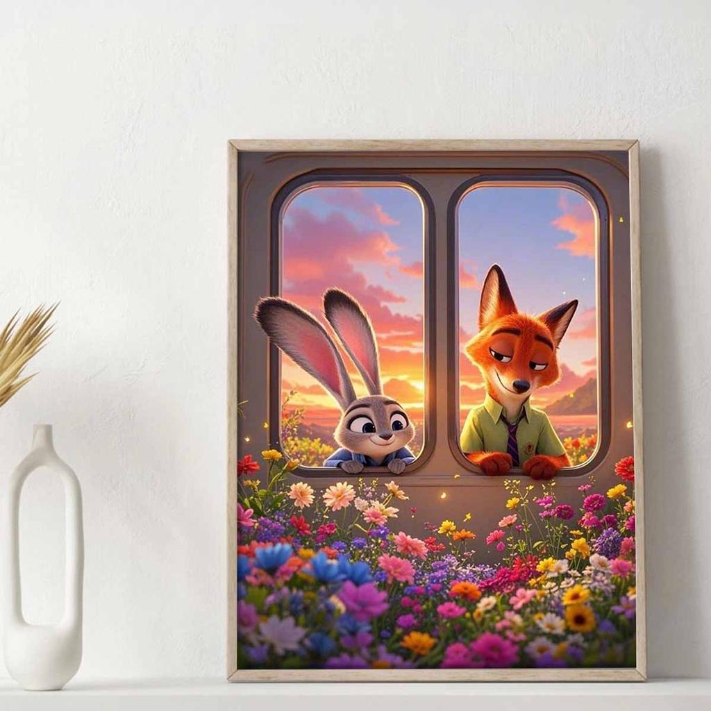 DIY Diamond Painting Flower Train Cross Stitch Kit Mosaic Art Diamond Painting Full Circle Diamond Home Decoration