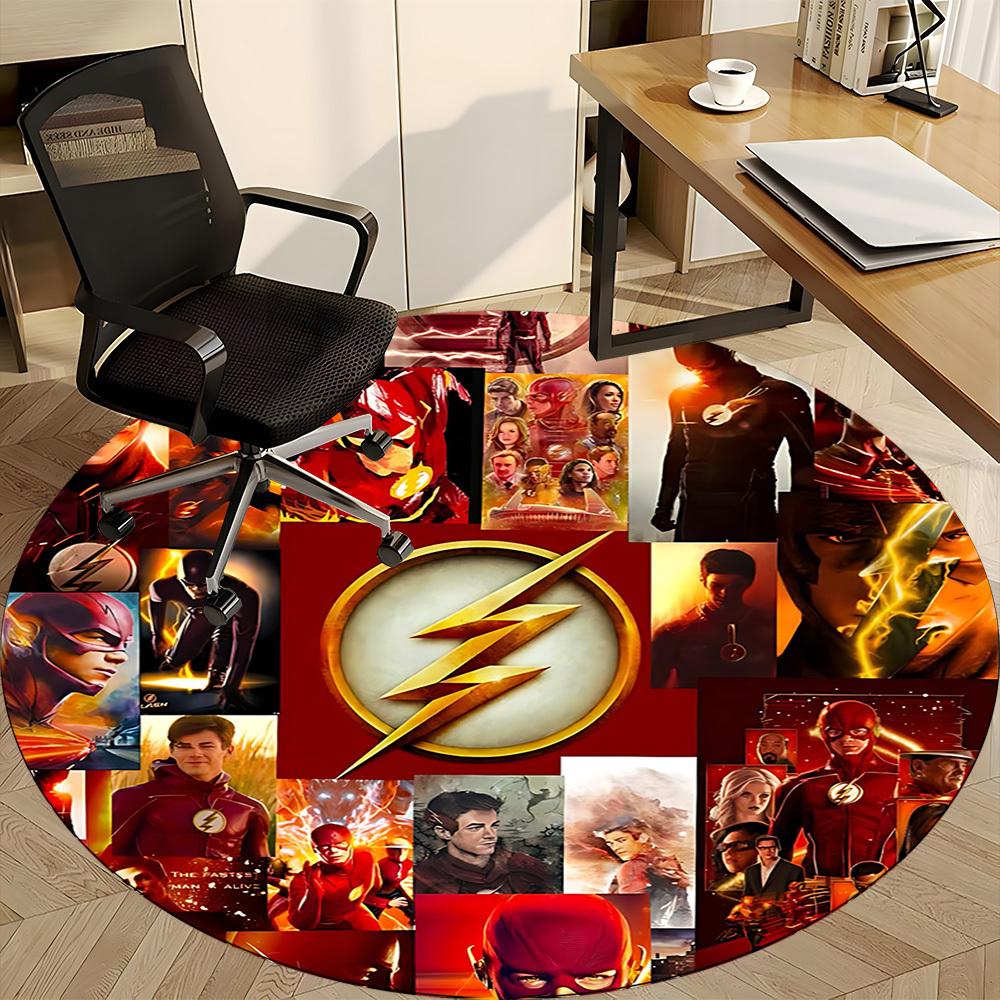 1pc Flash Speed Office Round Area Rug, Under Office Chairs Bedroom Living Room Home Decor, Room Deco, Available in Various Sizes
