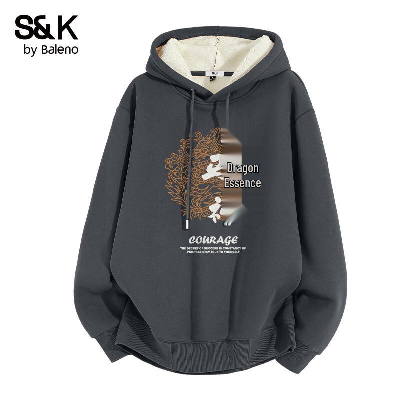 

Baleno Men s S&K Lamb Fleece Lined Hooded Sweatshirt L