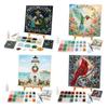 Cozy Holiday Afternoon Activities Christmas Lighthouse Mosaic Art Kit for Adults, DIY Coastal Craft with Acrylic Tiles Colorful Pieces, Decoration