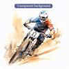 Motocross Watercolor Dirt Bike Rider Wall Stickers Living Room Sofa Background Decoration Wallpaper For Home Decor Boy Room Art Decals Sticker M1495