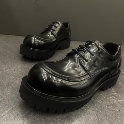Luxury Man Shoes Dress Shoes Man Genuine Leather Lace Up Soft Sole Round Toe Height Increasing Men Business Casual